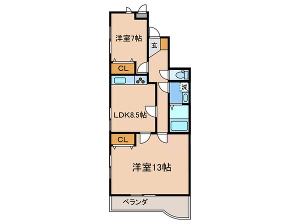 オークハウス国立の物件間取画像